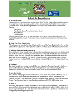 Role of the Team Captain
