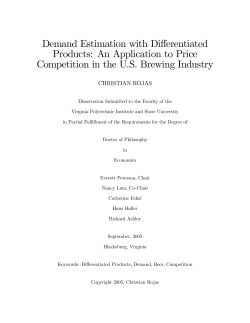Demand Estimation with Differentiated Products: An Application to