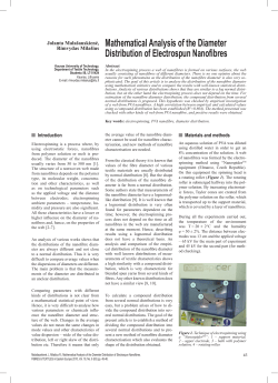 Mathematical Analysis of the Diameter Distribution of Electrospun