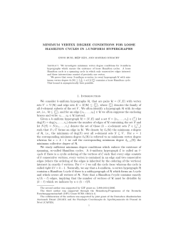 MINIMUM VERTEX DEGREE CONDITIONS FOR LOOSE - IME-USP