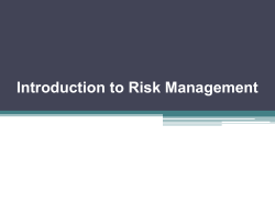 Introduction to Risk Management