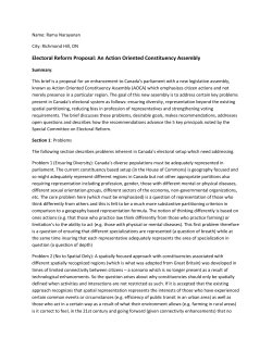 Electoral Reform Proposal: An Action Oriented