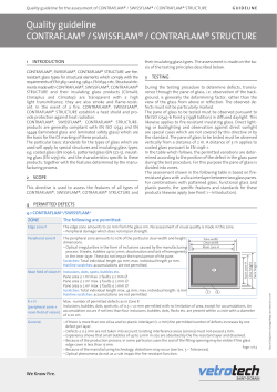 Quality guideline CONTRAFLAM&reg; / SWISSFLAM