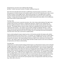 Sharpening Your Law Firm`s Go-To-Market Sales Strategy By Silvia