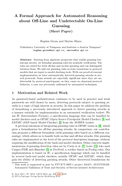 A Formal Approach for Automated Reasoning about Off