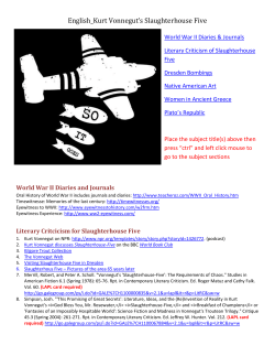 Literary Criticism of Slaughterhouse Five