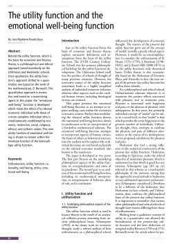 The utility function and the emotional well-being function