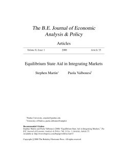 Equilibrium State Aid in Integrating Markets