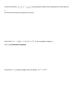 a) Find a formula for 1 2∙3 +⋅⋅⋅ + 1 (        +1) by examining the