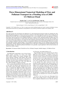 Three Dimensional Numerical Modeling of Flow and Pollutant
