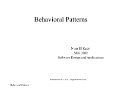 Behavioral Patterns