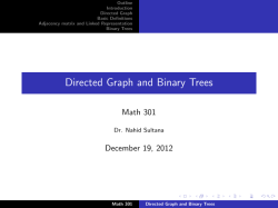 Directed Graph and Binary Trees
