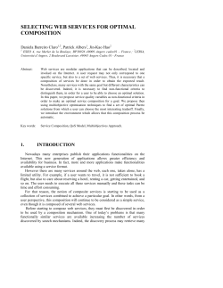 Selecting Web Services for Optimal Composition