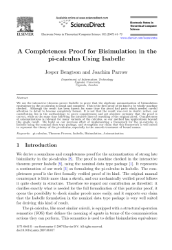 A Completeness Proof for Bisimulation in the pi
