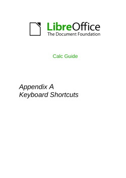 Keyboard Shortcuts - The Document Foundation Wiki