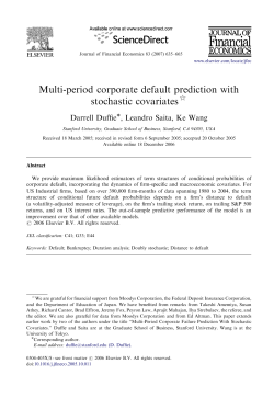 Multi-period corporate default prediction with stochastic covariates