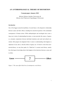 Distortion Concept Paper - Department of Anthropology &ndash; University