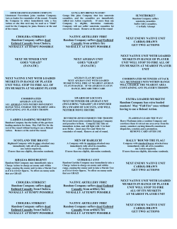 Event Cards for Fast Play Indian Mutiny Rules
