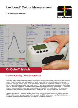 Lovibond&reg; Colour Measurement OnColorTM Match