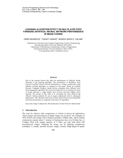 learning algorithm effect on multilayer feed forward artificial neural