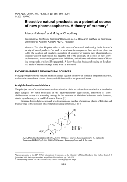 Bioactive natural products as a potential source of new