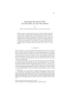 Introducing Procedural Utility: Not Only What, but Also How Matters