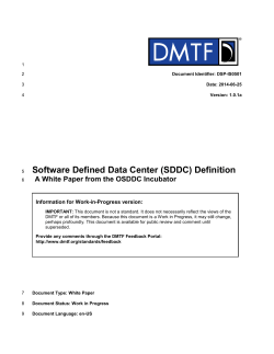 Software Defined Data Center (SDDC) Definition