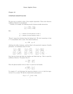 Linear Algebra Notes Chapter 10 COMPLEX EIGENVALUES The