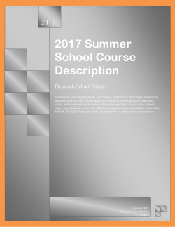 2017 Summer School Course Description