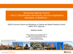 Numerical Optimal Control &ndash; Part 2