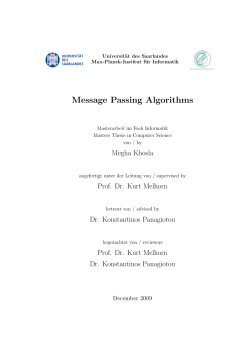 Message Passing Algorithms
