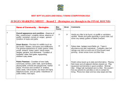 Best Kept Village 2014 2nd round