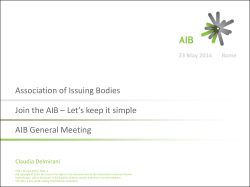 Association of Issuing Bodies Join the AIB &ndash; Let`s keep it simple AIB