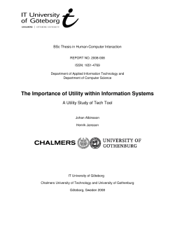 The Importance of Utility wi of Utility within Information