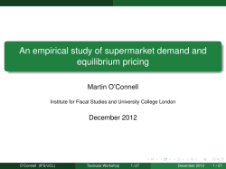 An empirical study of supermarket demand and equilibrium pricing
