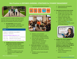 Best Practices in DISTANCE LEARNING--STRATEGIES for
