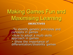 Game Based Learning - W16 (JW)