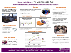 How Changes in the University and Library Affected Results