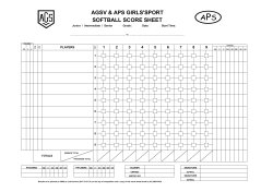 Softball Score sheet