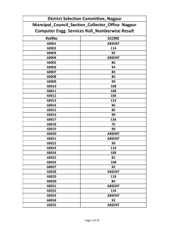 Muncipal Council Section Collector Office Nagpur Computer Engg