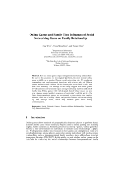 Online Games and Family Ties: Influences of Social Networking