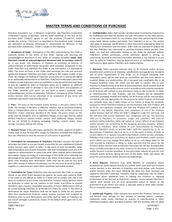 Purchase Order Terms and Conditions