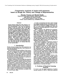 Comparative Analysis of Amino-acid Sequences Based on Rough