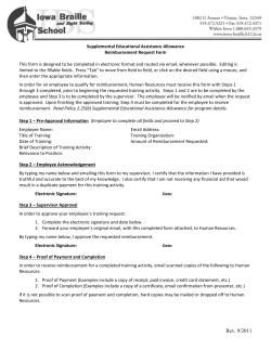 Supplemental Educational Assistance Allowance Application