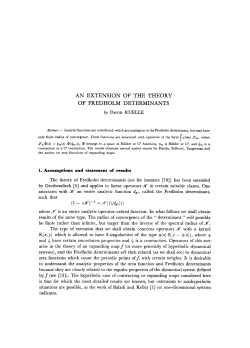 An extension of the theory of Fredholm determinants