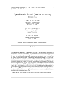 Natural Language Engineering 1 (1): 1