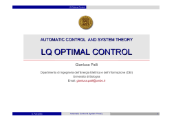 lq optimal control - LAR-DEIS