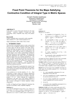 Fixed Point Theorems for the Maps Satisfying Contractive Condition
