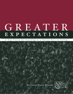 Greater Expectations