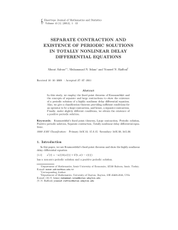 separate contraction and existence of periodic solutions in totally